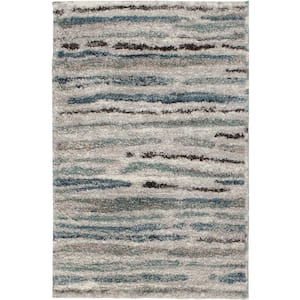 Shoreline Grey/Multi 2 ft. x 3 ft. Striped Accent Rug