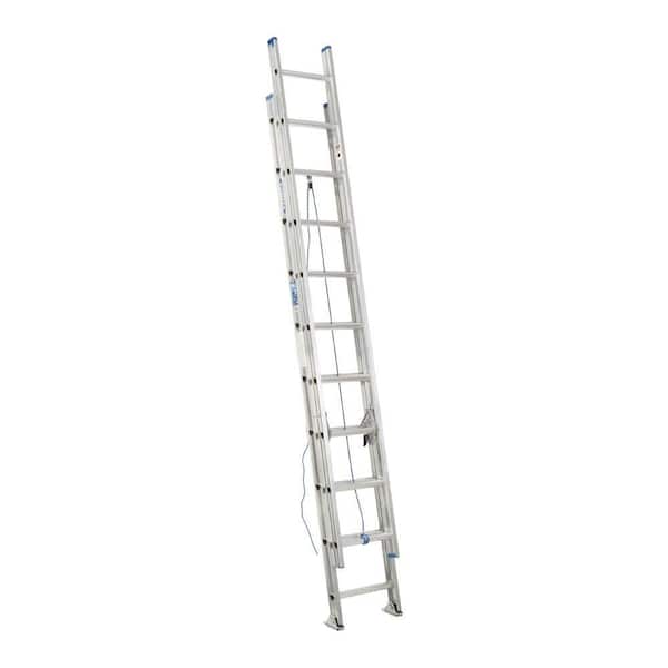Werner 20 ft. Aluminum Extension Ladder (19 ft. Reach Height) with 250 lb. Load Capacity Type I Duty Rating