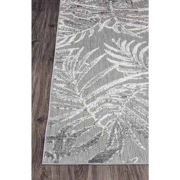 Bahama Palm Frond Floral Multi 5 ft. x 7 ft. Indoor/Outdoor Area Rug