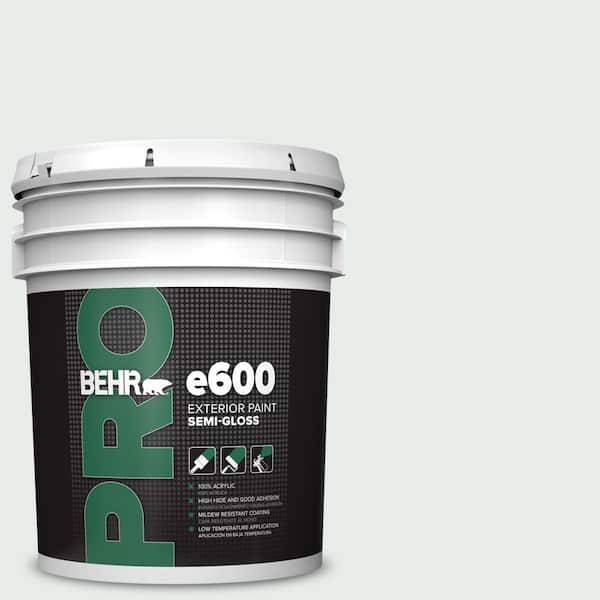 BEHR PRO 5 gal. #BL-W05 Dusting Powder Semi-Gloss Exterior Paint
