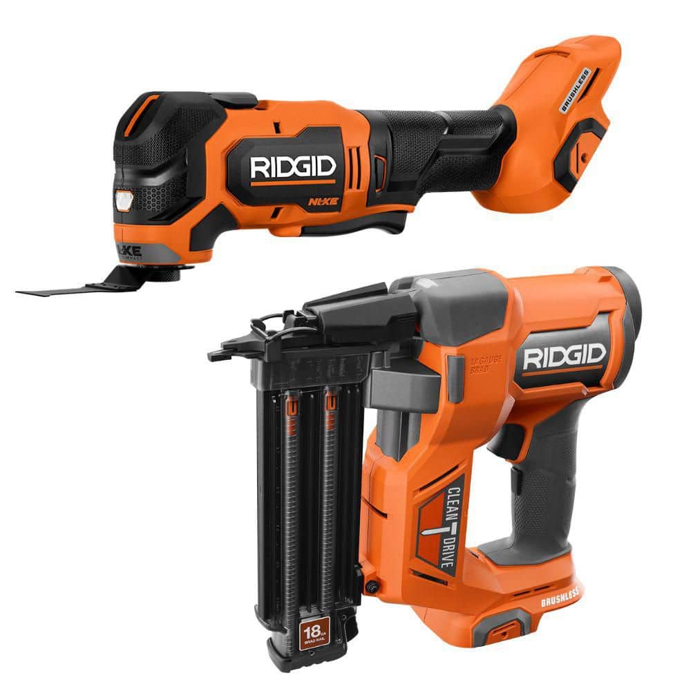18V Brushless Cordless 18-Gauge 2-1/8 in. Brad Nailer (Tool Only)with 18V Brushless Cordless Multi-Tool (Tool Only) price history on PriceWatchPro
