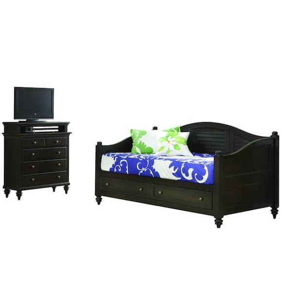 Home Styles Bermuda Espresso Finish Daybed and TV Media Chest