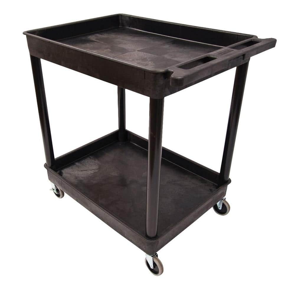 H Wilson TC Series 24 in. W x 32 in. L 2-Tub Shelf Utility Cart