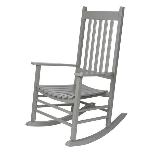 Shine Company 46 in H Gray Wood Vermont Outdoor Rocking Chair (2