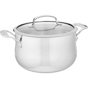 5 Qt. Round Stainless Steel Dutch Oven with Tempered Glass Cover