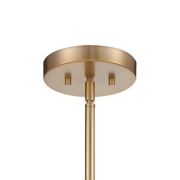 Vibrant Gold Mini Drum Chandelier with White Silk Shade