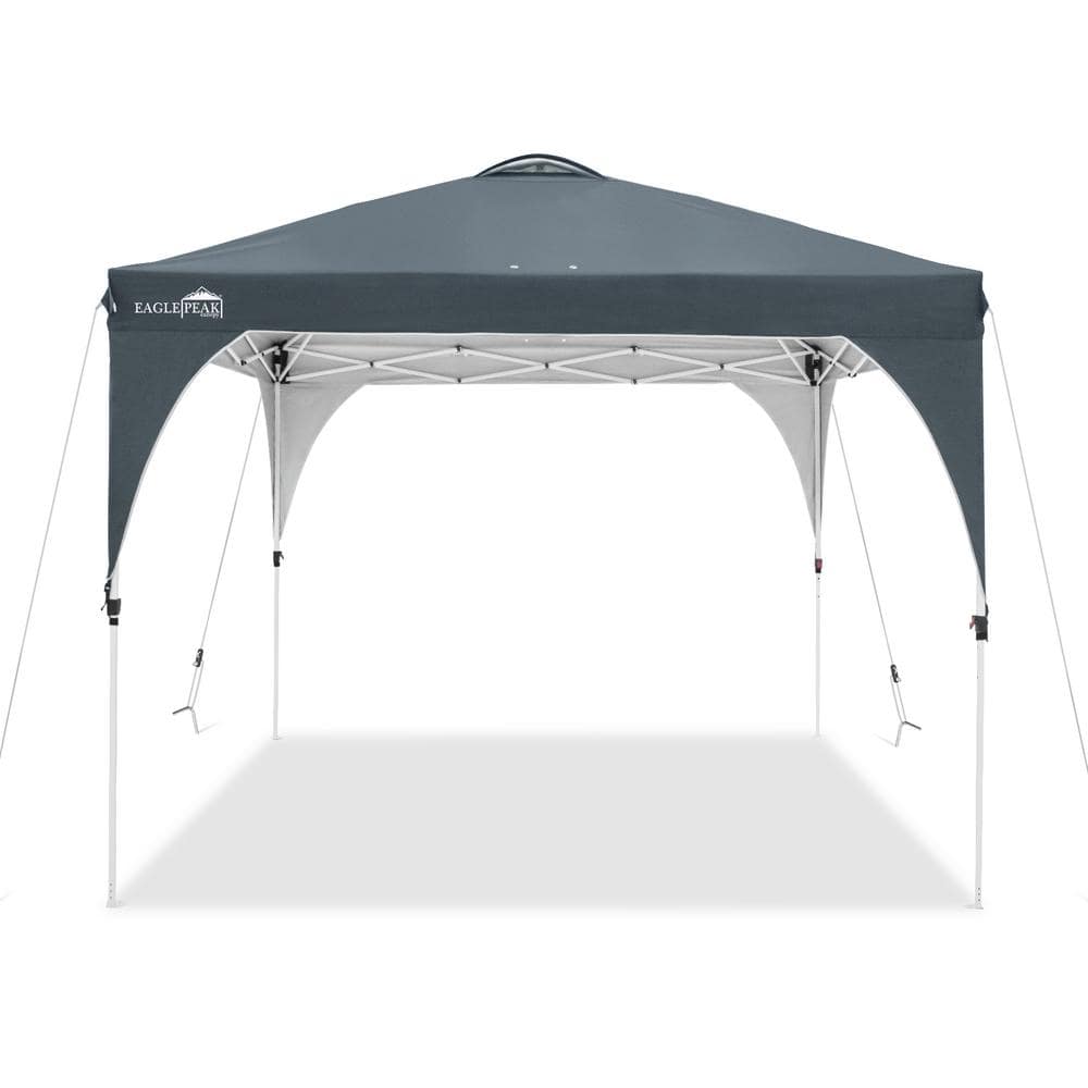 EAGLE PEAK 10 ft. x 10 ft. Turquoise Pop Up Canopy Tent Instant Outdoor  Canopy E100EPT-TUR-AZ - The Home Depot