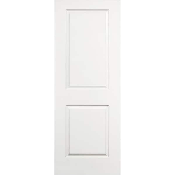 Steves & Sons 32 in. x 80 in. 2-Panel Squaretop Hollow Core White Primed Wood Interior Door Slab
