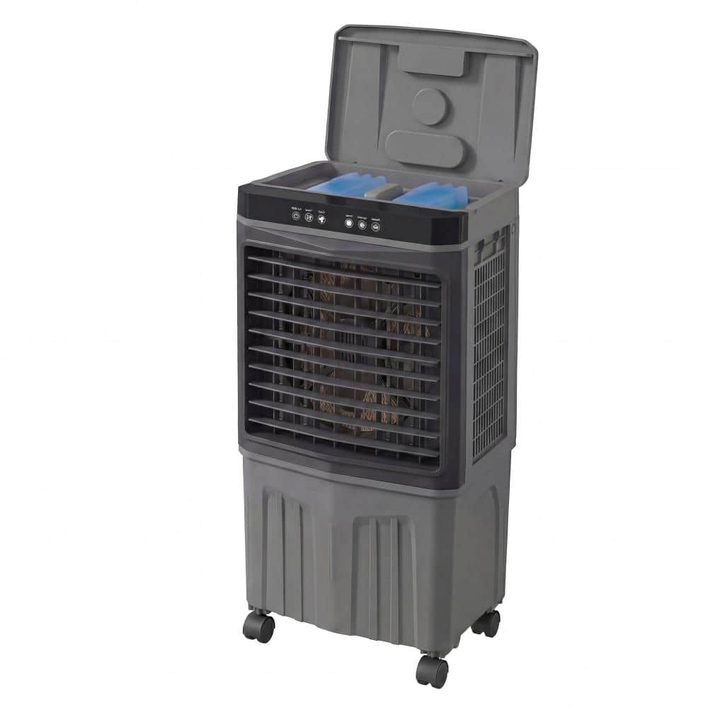 Portable Swamp Cooler 700 CFM 3-Speed Portable Evaporative Cooler for 280 sq. ft.Remote,9.5 Gal large Water Tank Black price history on PriceWatchPro
