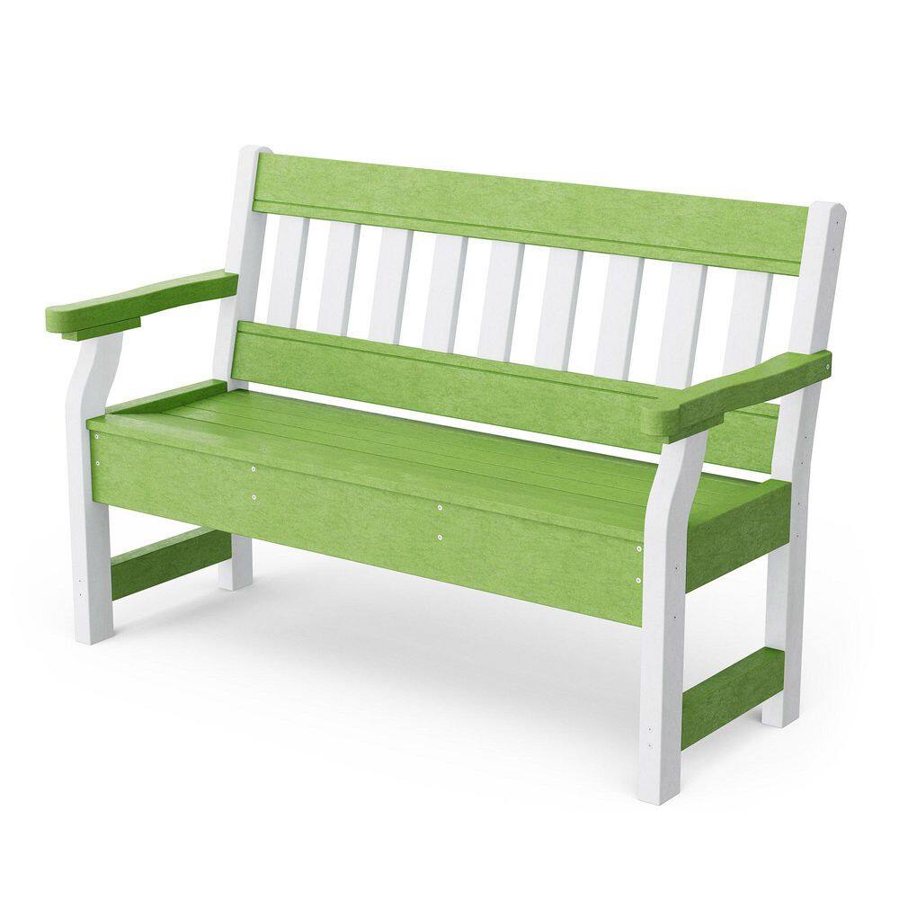 Heritage Lime Green and White HDPE Plastic Outdoor Garden Bench price history on PriceWatchPro