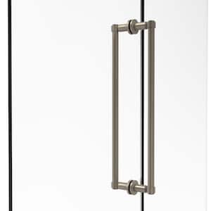 Contemporary 18 in. Back-to-Back Shower Door Pull in Antique Pewter