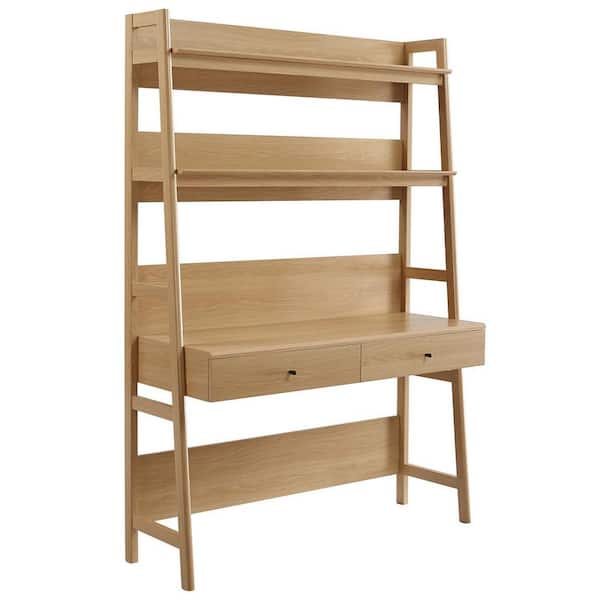 MODWAY Bixby 49 in. Rectangular Oak Wood 2-Drawer Desk EEI-6073