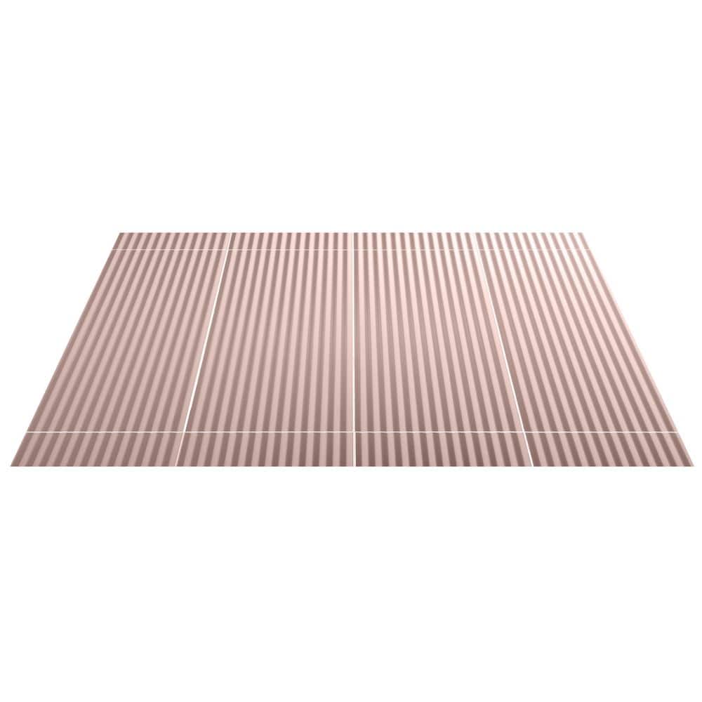 Blush Pink Matte Ceramic Rectangular Wall Tile