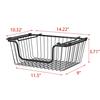 Oceanstar Stackable Metal Wire Storage Basket Set for Pantry, Countertop,  Kitchen or Bathroom - Black (Set of 2) BSM1804 - The Home Depot