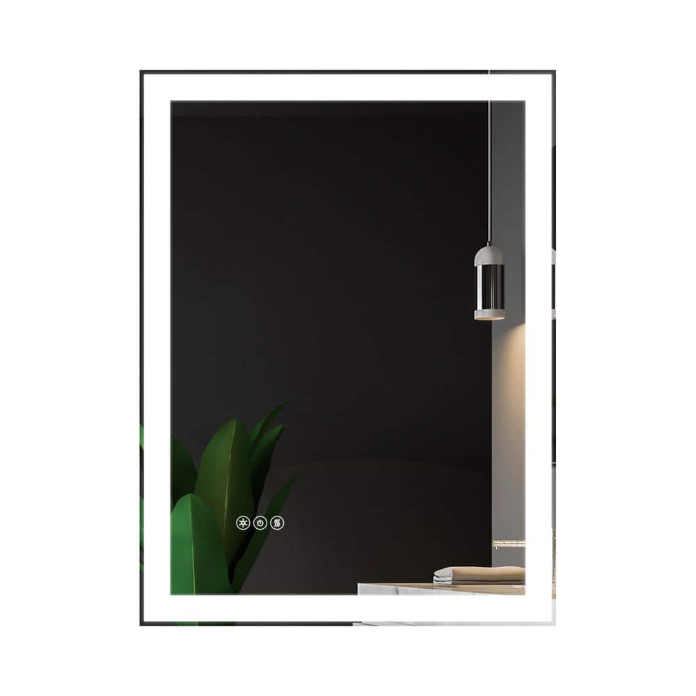 20 in. W x 28 in. H Rectangular Frameless Wall Bathroom Vanity Mirror, Bath