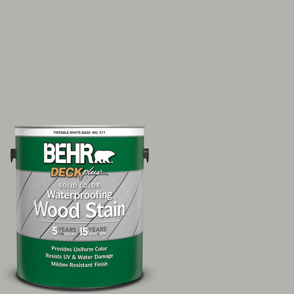 1 gal. #BXC-25 Colonnade Gray Solid Color Waterproofing Exterior Wood Stain