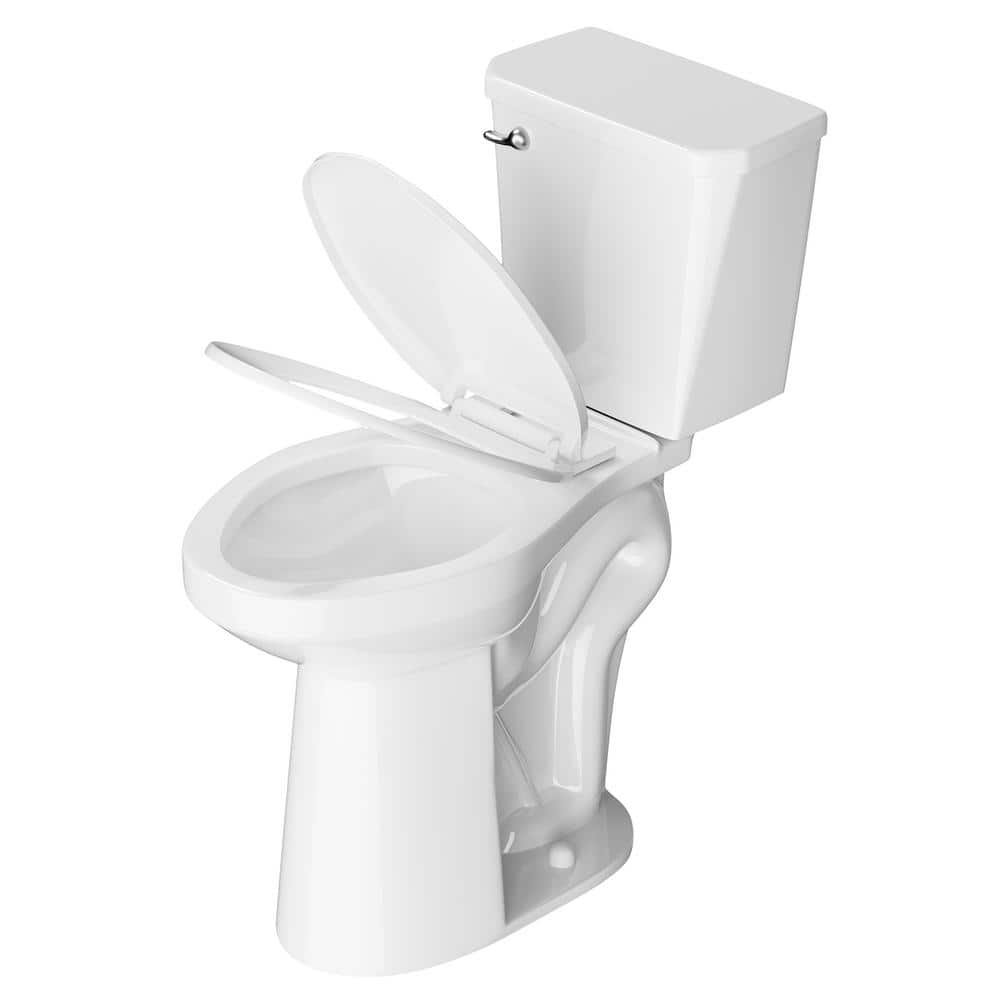 Simple Project 21 in. Tall 2-Piece Toilet 1.28 GPF High Efficiency Single Flush Round Toilet in White, High Toilets for Seniors