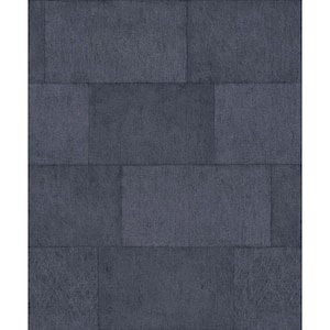 Lyell Dark Blue Stone Wallpaper