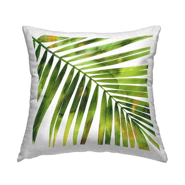 Stupell Industries Vibrant Green Palm Leaf Green Square Outdoor Throw Pillow