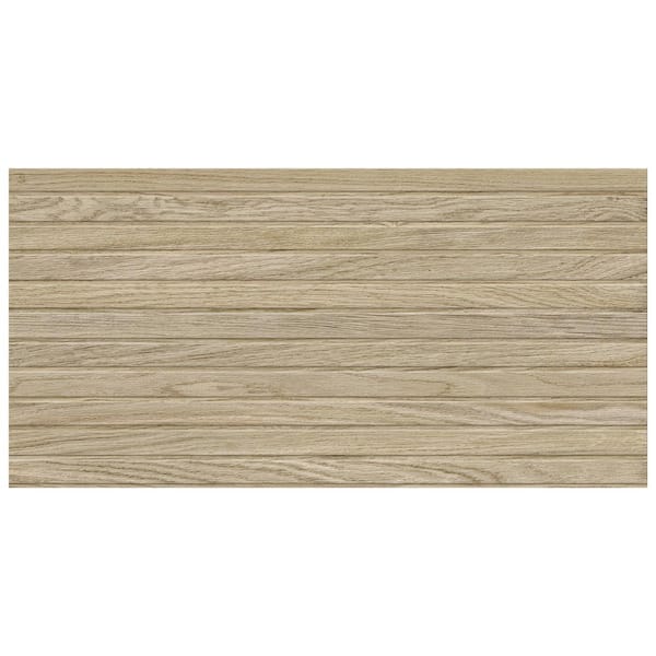 Woodstrip Roble 11-3/4 in. x 11-3/4 in. Ceramic Wall Take Home Tile Sample