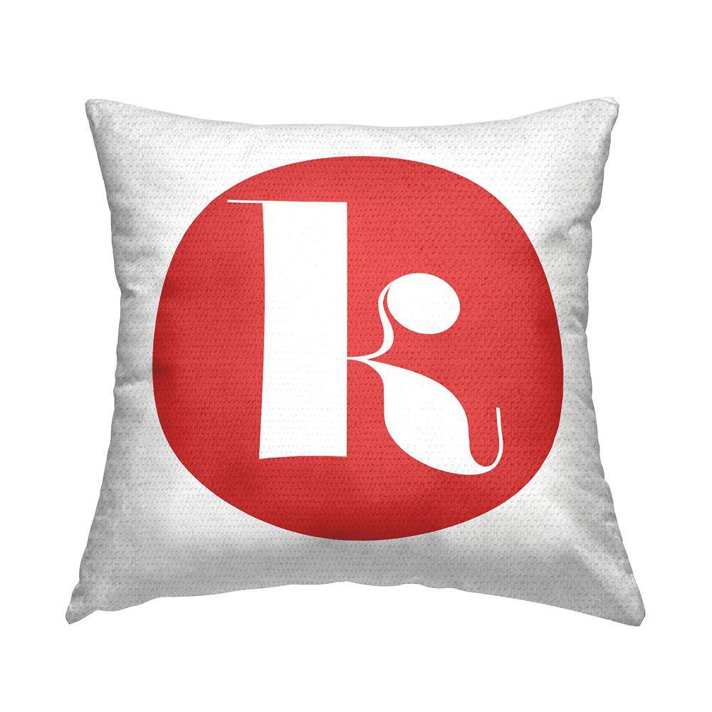 Red Initial K Square Outdoor Throw Pillow price history on PriceWatchPro