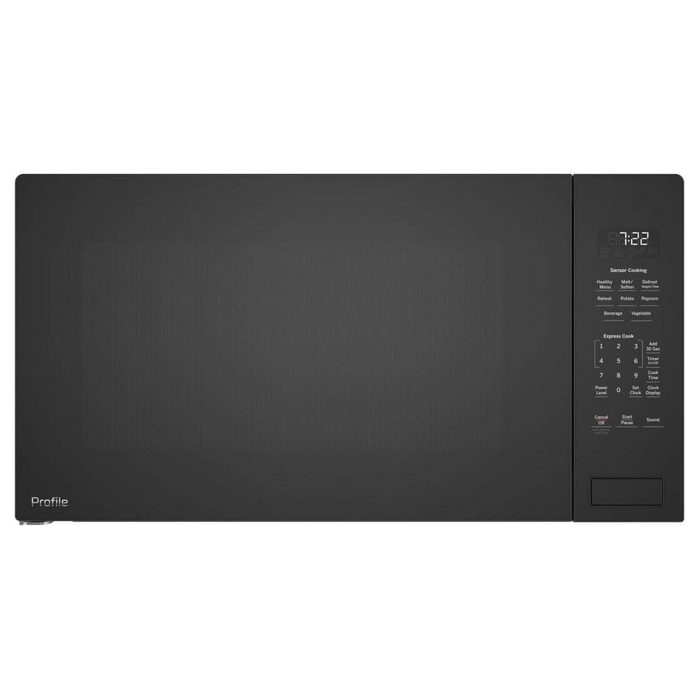 Profile 2.2 cu. ft. 1100-Watt Countertop Microwave in Black  with Built -In Sensor