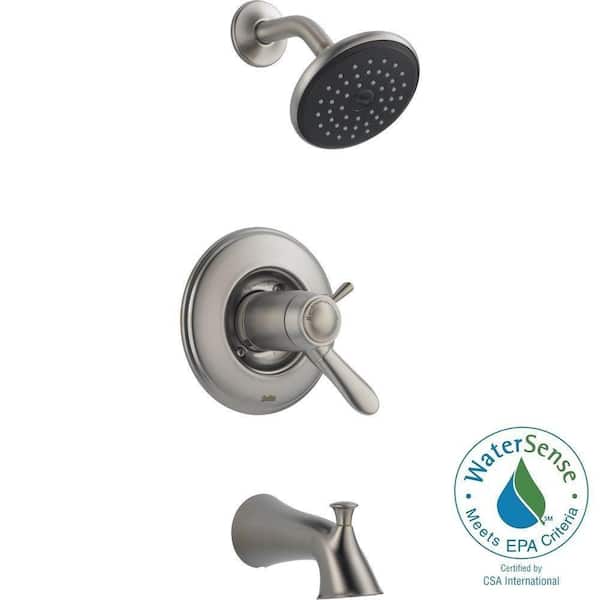 Delta Lahara Temp Assure 17T Series 1-Handle Tub and Shower Faucet Trim Kit Only in Stainless (Valve Not Included)
