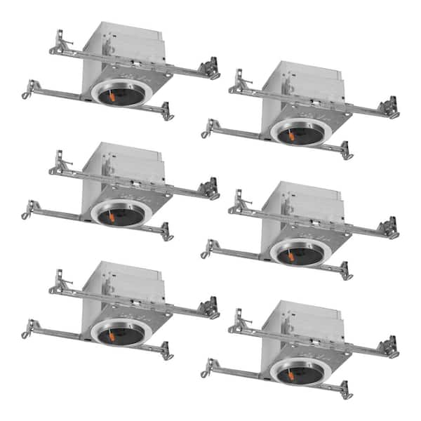 HALO H995 4 in. Aluminum LED Recessed Lighting Housing for New Construction Ceiling, T24, IC Rated, Air-Tite (6-Pack)