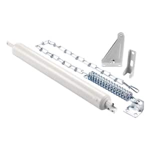 Standard Storm Door Closer with Wind Chain in White