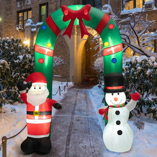 Gymax 8 ft. H x 6.7 ft. Tall Inflatable Archway Christmas