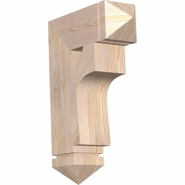 Ekena Millwork 5.5 in. x 26 in. x 18 in. Douglas Fir Westlake Arts and Crafts Smooth Bracket