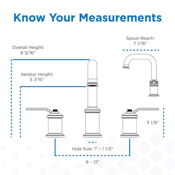 Gerber Kinzie 8 in. Widespread 2-Handle Bathroom Faucet with