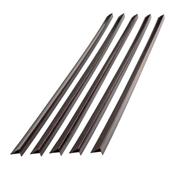Fasade 47 in. Vinyl Large Profile Outside Corner Trim in Smoked Pewter (5-Pack)