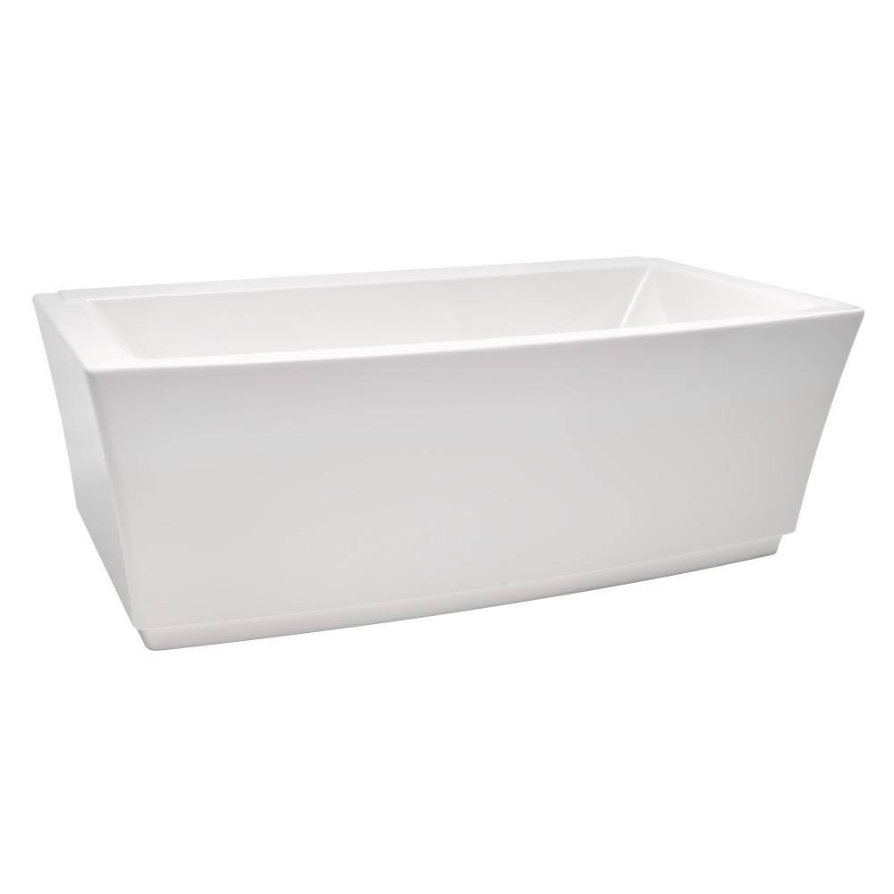 Townsend 68 in. x 36 in. Soaking Bathtub with Center Drain in White price history on PriceWatchPro