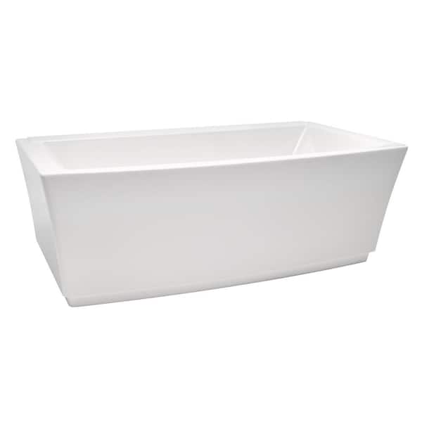 Townsend 68 in. x 36 in. Soaking Bathtub with Center Drain in White