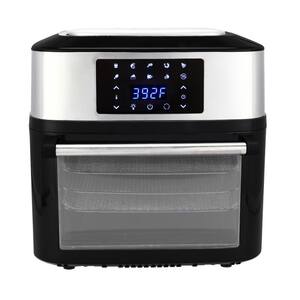16.9 Qt. Black Air Fryer Oven with Dehydrator Rotisserie