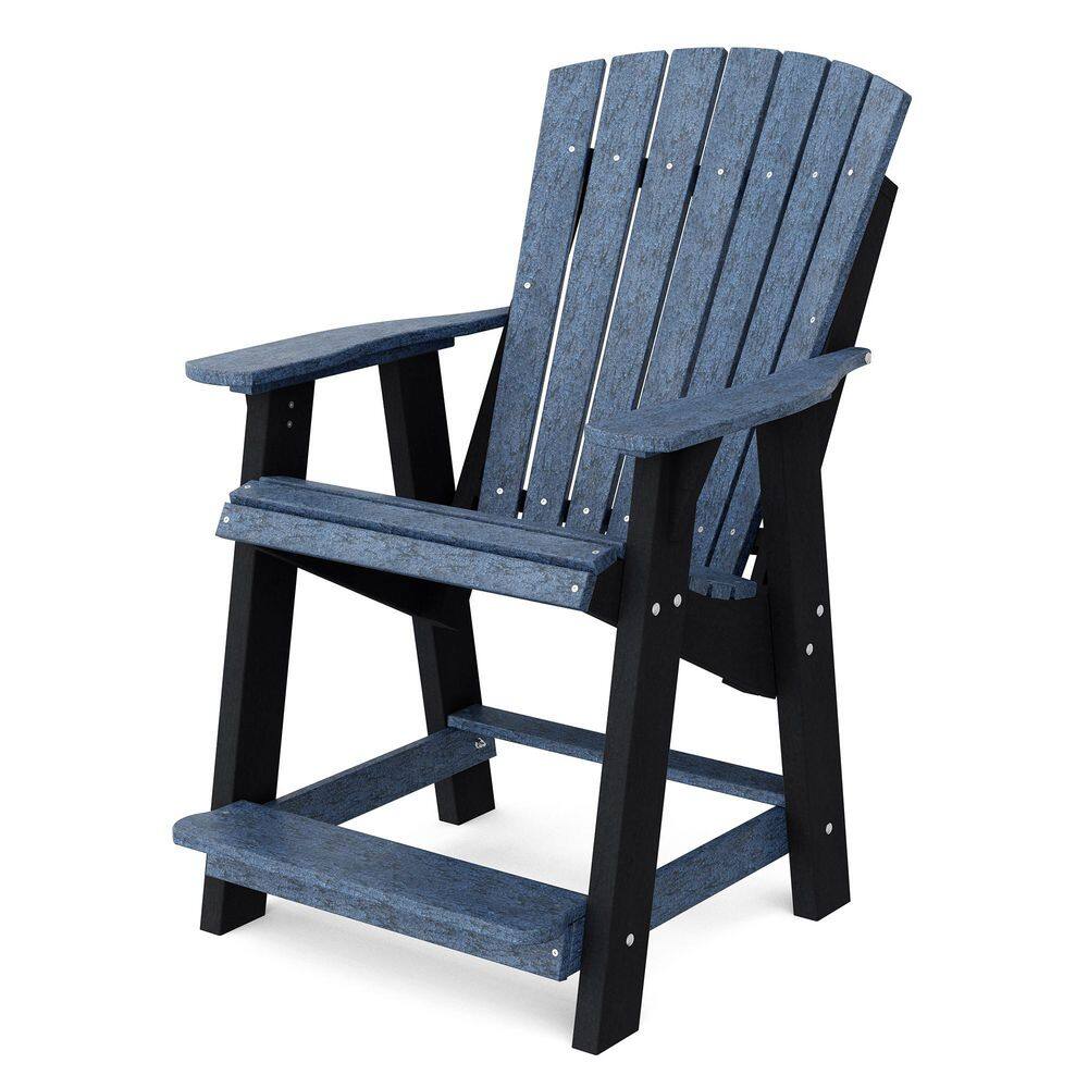 Heritage Patriot Blue and Black Plastic Outdoor High Adirondack Chair price history on PriceWatchPro