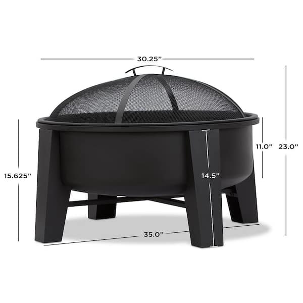 Outdoor Iron Wood Burning Fire Pit, Home Depot Fire Pits Wood Burning
