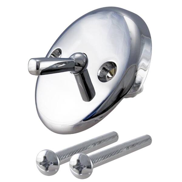 Alcove Tub Drain & Trip Lever Overflow Cover - Chrome | Signature Hardware