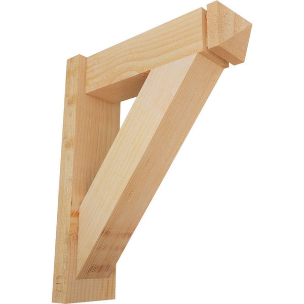 Ekena Millwork 6 in. x 24 in. x 20 in. Douglas Fir Traditional Arts and Crafts Rough Sawn Outlooker