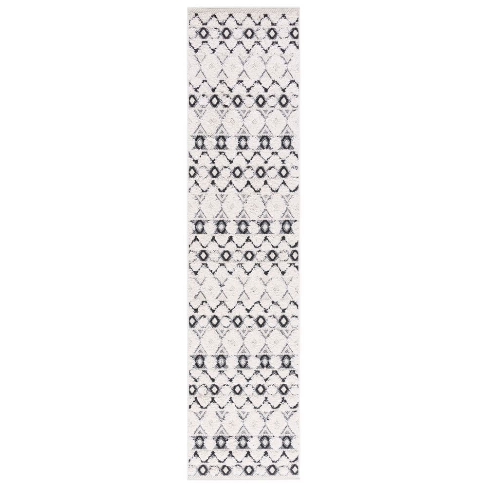 Cottage Ivory/Black 2 ft. x 8 ft. Diamond High-Low Indoor/Outdoor Runner Rug price history on PriceWatchPro