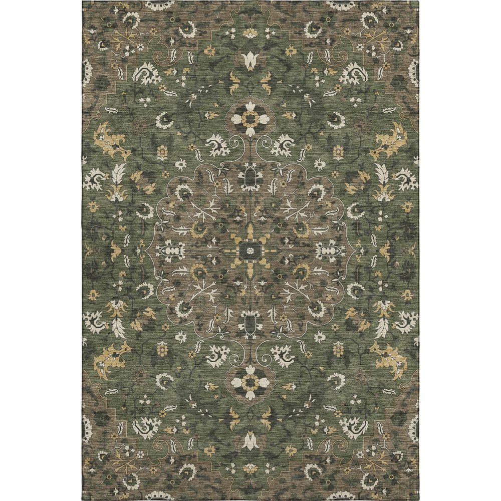 Mayfield Premium Machine Washable Abstract AMF2463 Brown 8 ft. x 10 ft. Area Rug price history on PriceWatchPro