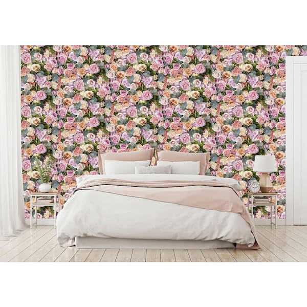 Deirdre Pink Floral Wallpaper Sample