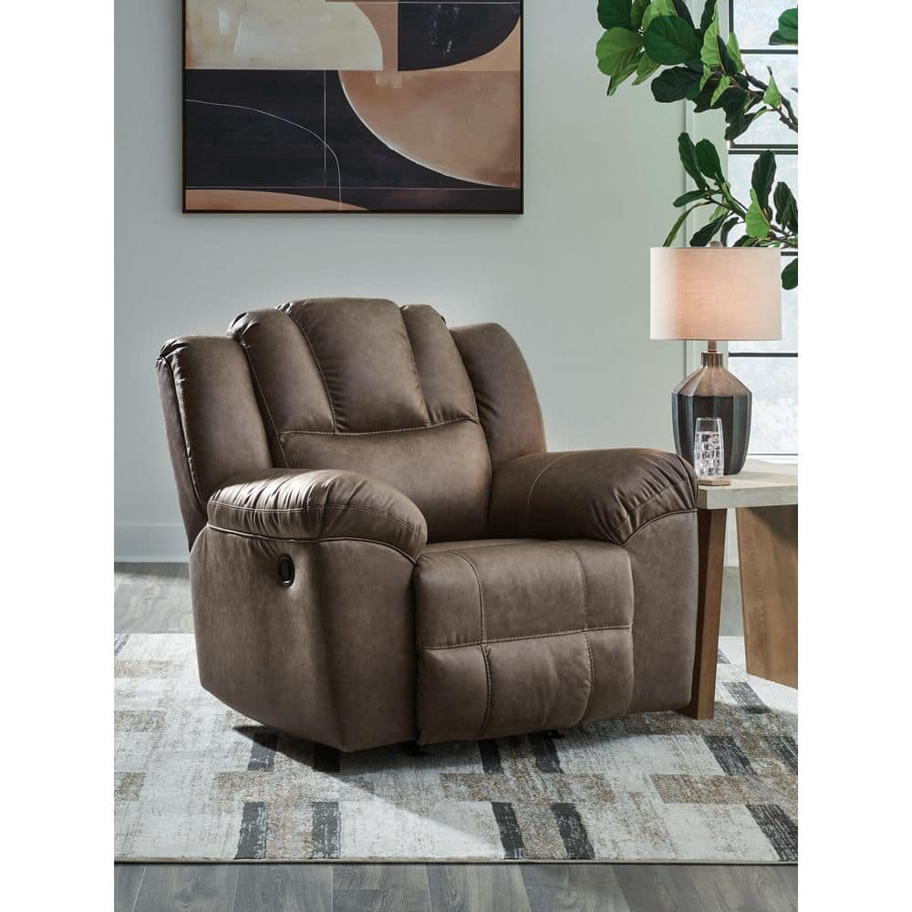 Signature DESIGN BY ASHLEY Knoxlee Gray Faux Leather Rocker