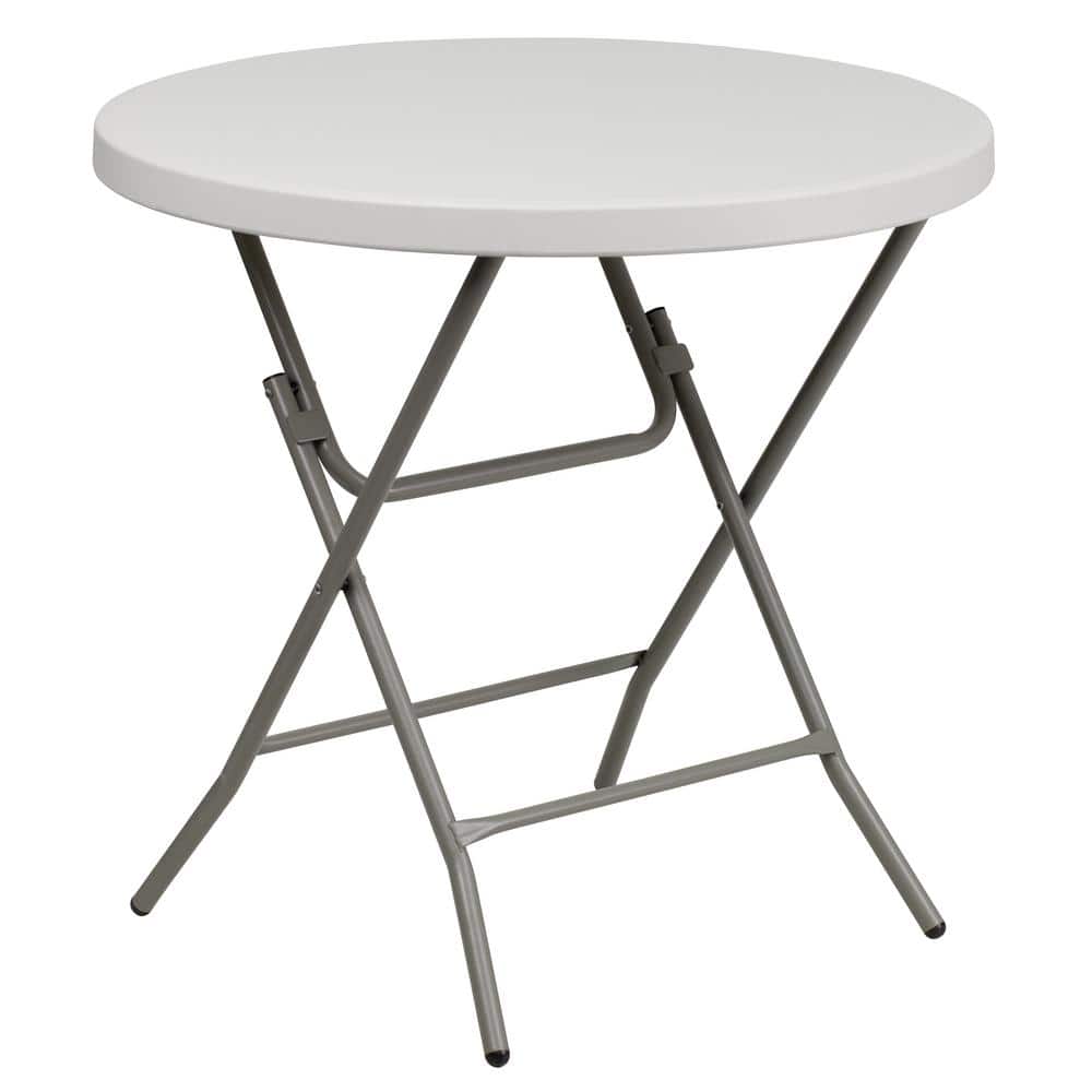 Carnegy Avenue 31.5 in. Granite White Plastic Tabletop Metal Frame Folding  Table CGA-RB-6353-GR-HD - The Home Depot, image size:1000x1000