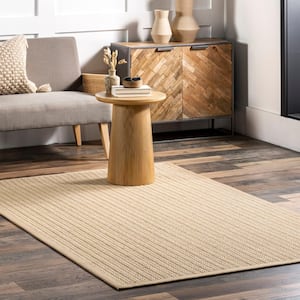 Katica Casual Recycled Sisal Blend Brown 4 ft. x 6 ft. Area Rug