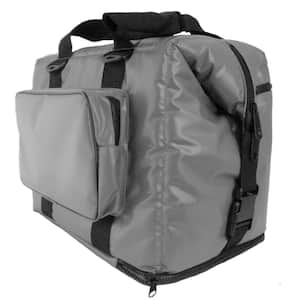 Magnetic Grey 24 cans soft cooler with zippered pouch