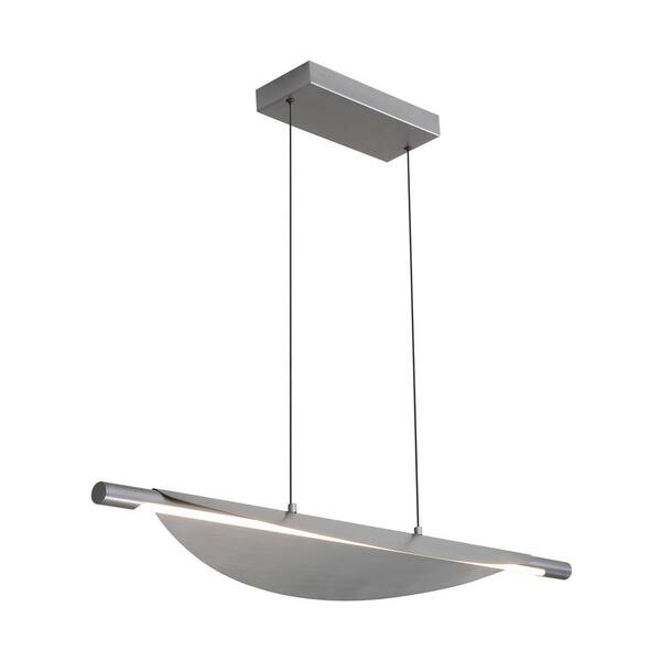 Golden Lighting - Luma 25-Watt 1 Light Graphite Integrated LED Linear Pendant Light with Graphite Shade