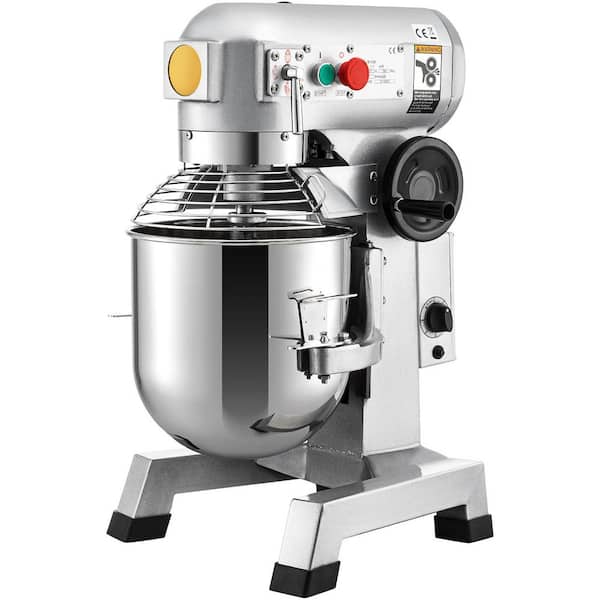 10 qt. Commercial Food Mixer 450-Watt Heavy Duty Electric Mixer with Timing Function, 3-Speed Adjustable 113/184/341 RPM