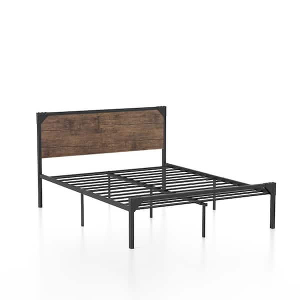 Furniture of America Ashlynd Dark Brown and Brown Queen Platform Bed